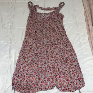 Urban Outfitters Gray Floral Button up Dress